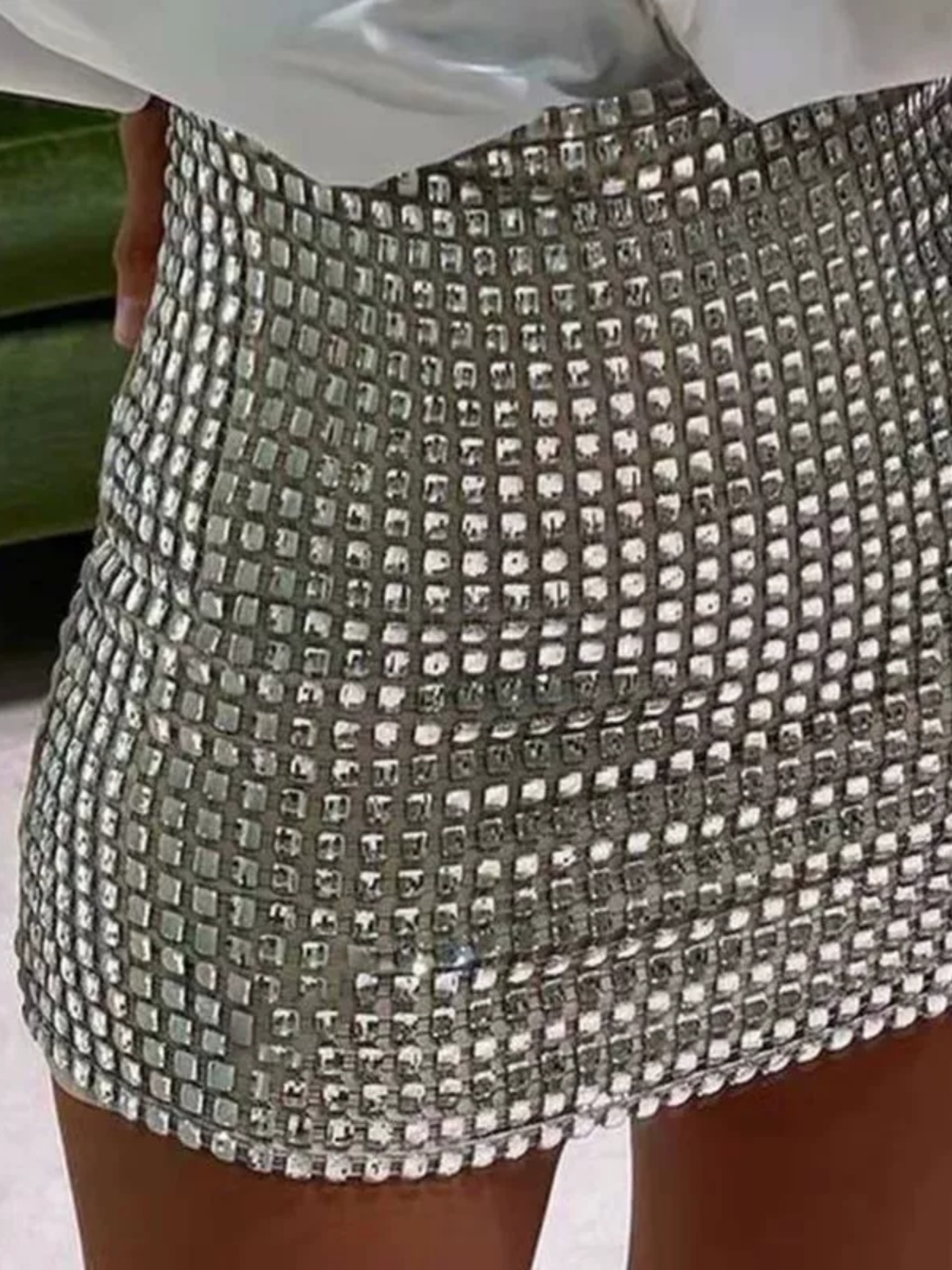 Street Fashion Online - Fashionable Sequin Wrap Hip Short Skirt