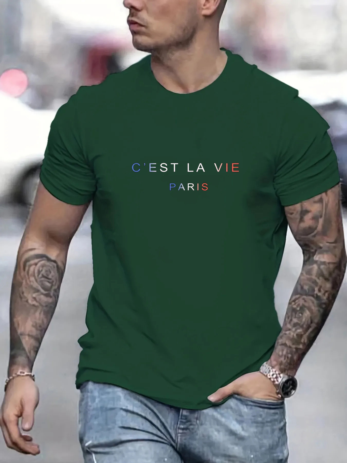 Street Fashion Paris - Men's summer 100% pure cotton fashionable