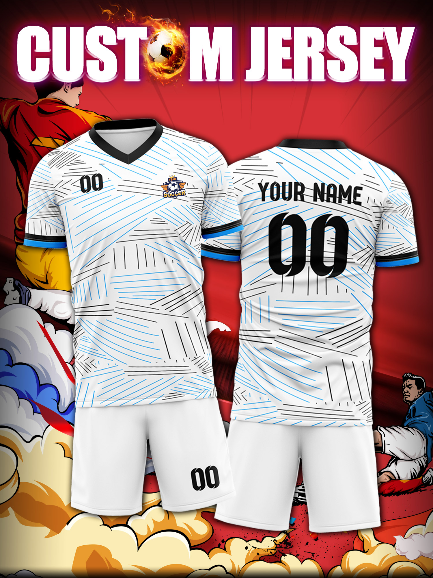 Street Fashion Jersey - Custom Soccer Jersey With Custom Image,