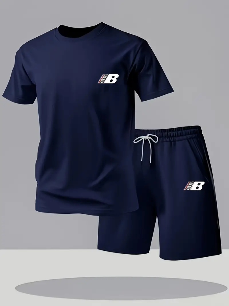 Street Summer Fashion - Summer Men's Printed Short-Sleeved Shorts -