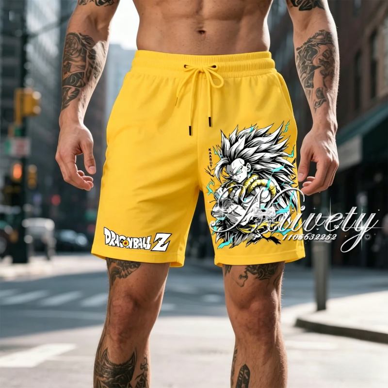 Street Fashion Plus Size - Dragon Ball Gotenks Print Quick Dry