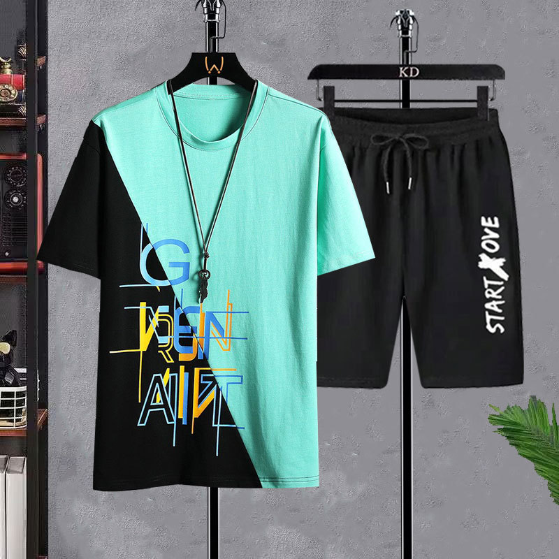 Street Summer Fashion - Men's T-shirt Sets Fashion Casual tracksuit