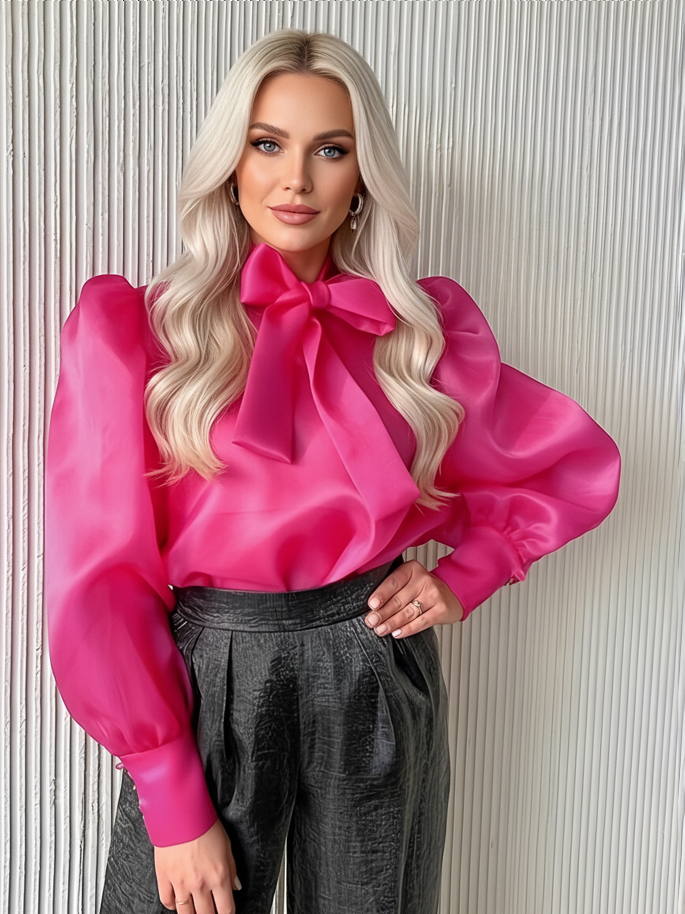Street Fashion Plus Size - Plus Size Women's See-through Shirt Blouse