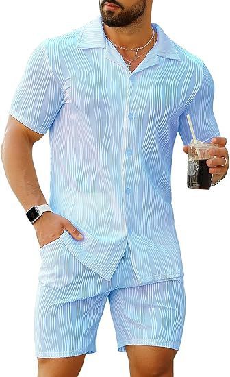 Men's 2 Piece Outfits Short Sl – Street Summer Fashion Bewertung und Preis