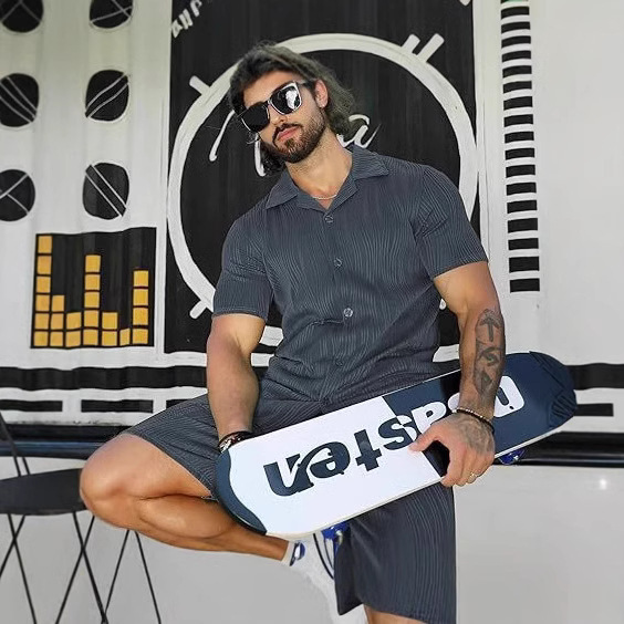 Men's 2 Piece Outfits Short Sl – Street Summer Fashion Bewertung und Preis