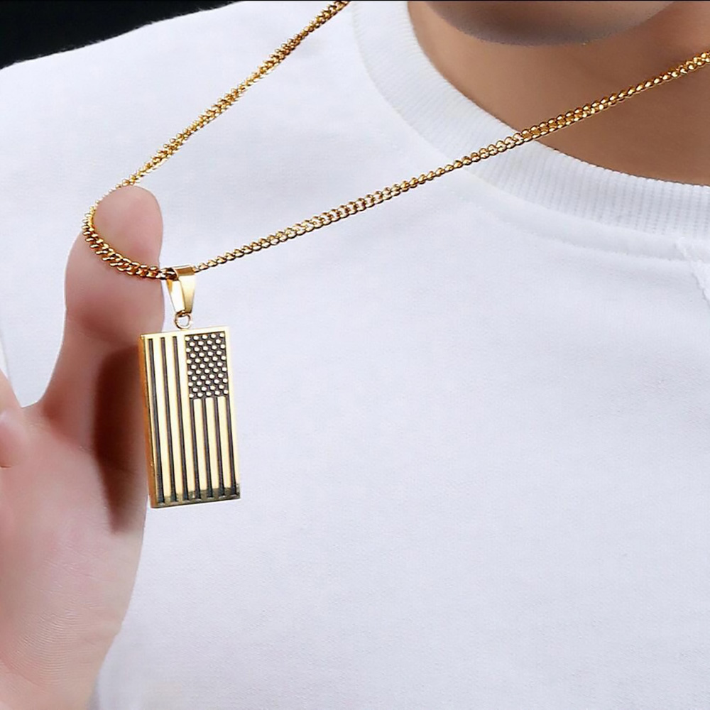 Classic US Flag Pendants & Nec – Street Fashion Mood Bewertung und Preis