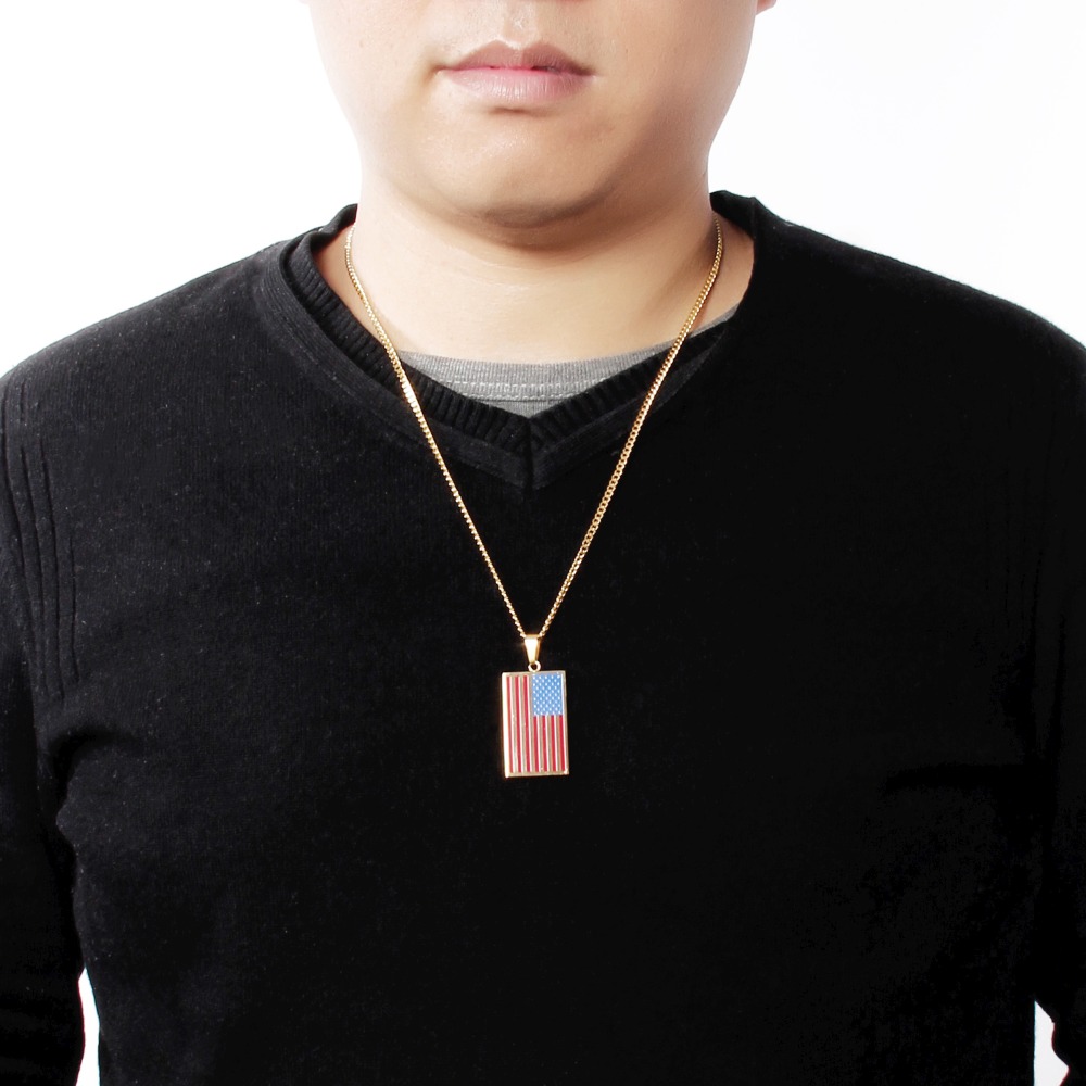 Classic US Flag Pendants & Nec – Street Fashion Mood Bewertung und Preis