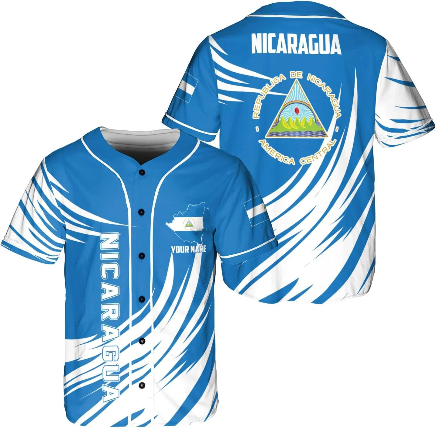 Personalized Name Nicaragua De – Street Fashion Jersey Bewertung und Preis