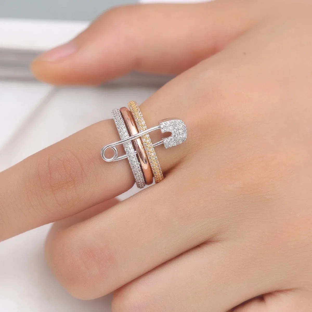 Paperclip zircon style ring st – Street Fashion Mood Bewertung und Preis