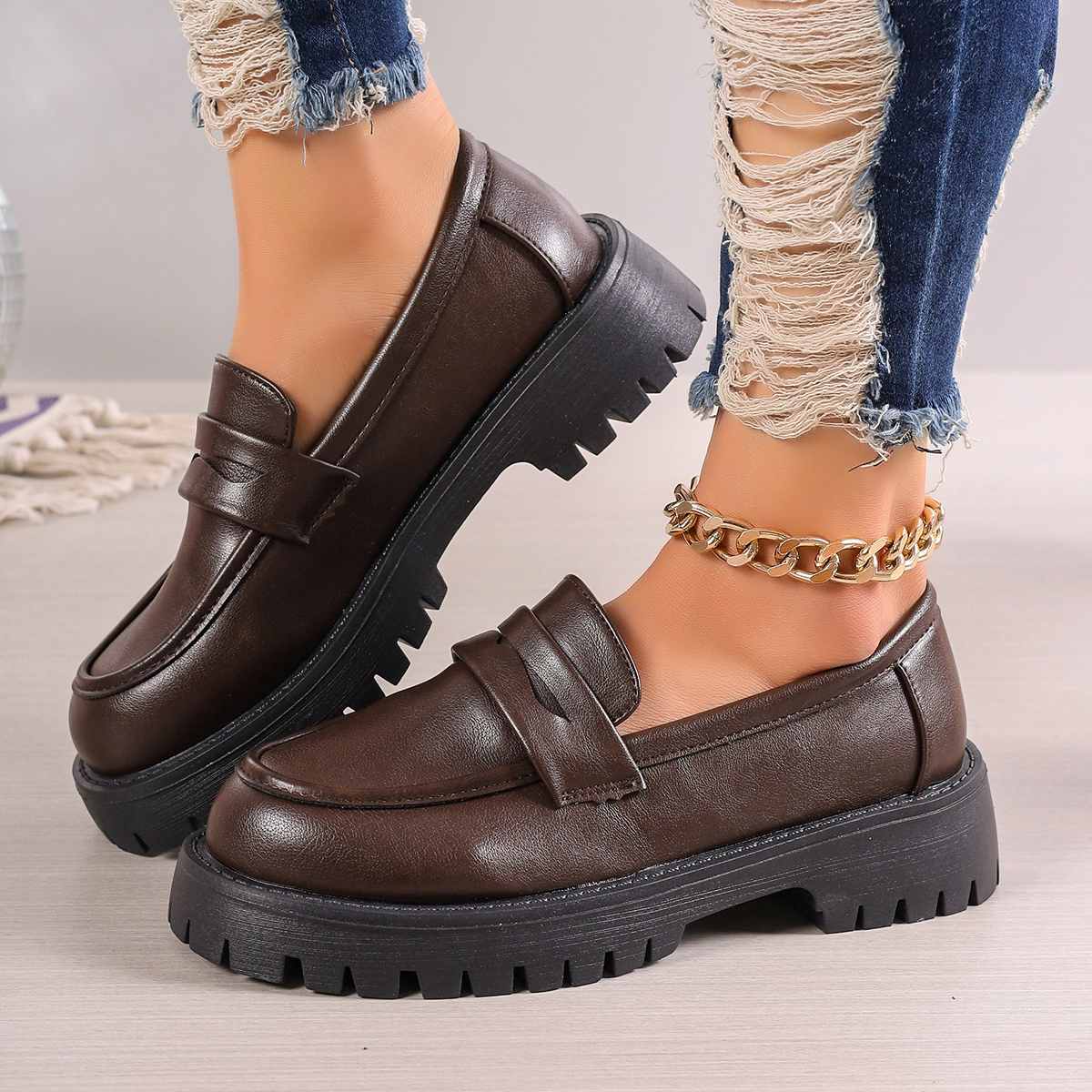 New Women's Solid Color Platfo – Street Fashion Walk Bewertung und Preis