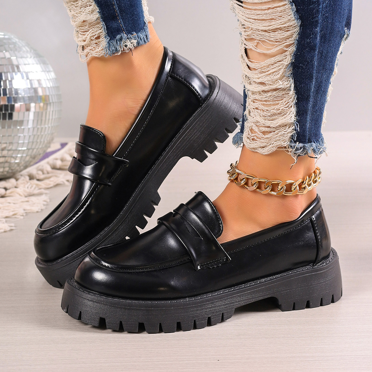 New Women's Solid Color Platfo – Street Fashion Walk Bewertung und Preis