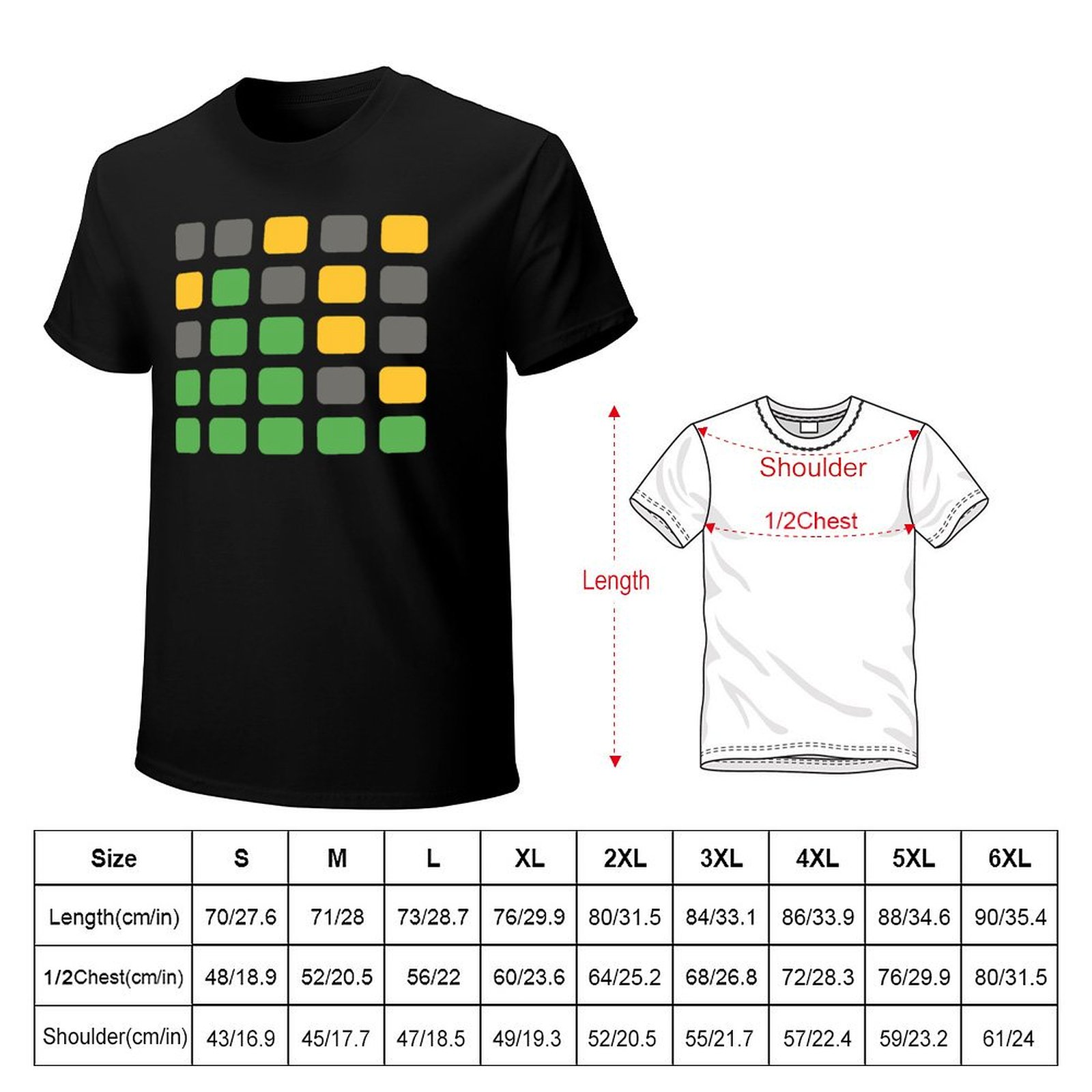 Wordle Game Online T-Shirt Str – Street Fashion Online Bewertung und Preis