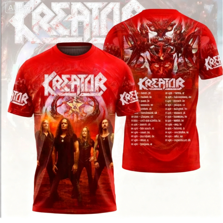 Kreator Germany Tour 3D Printe – Street Fashion Germany Bewertung und Preis