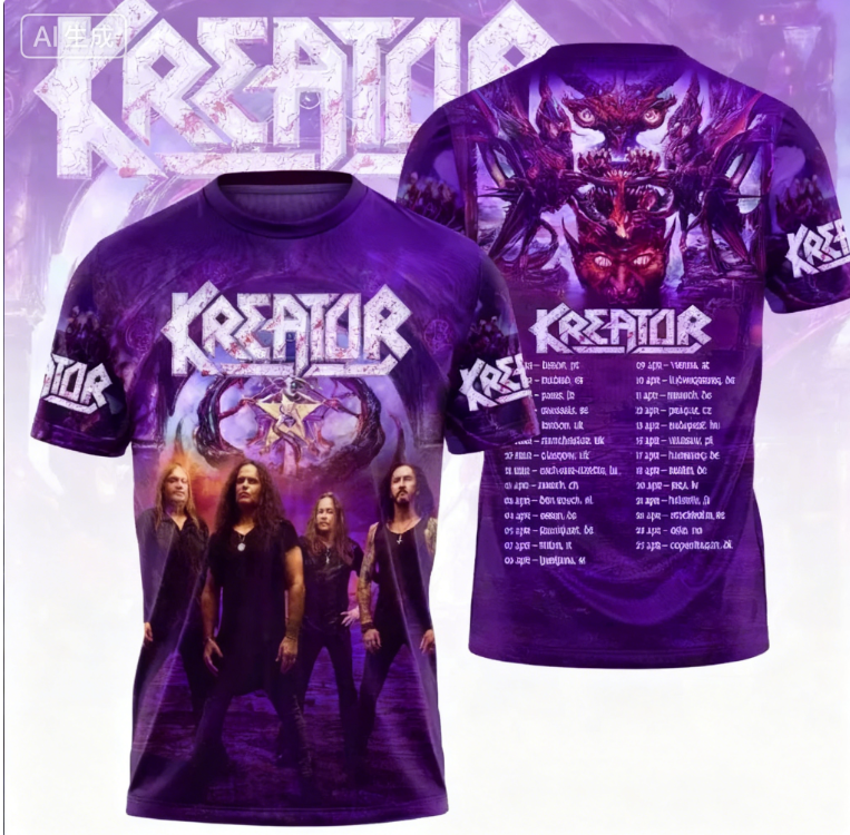 Kreator Germany Tour 3D Printe – Street Fashion Germany Bewertung und Preis