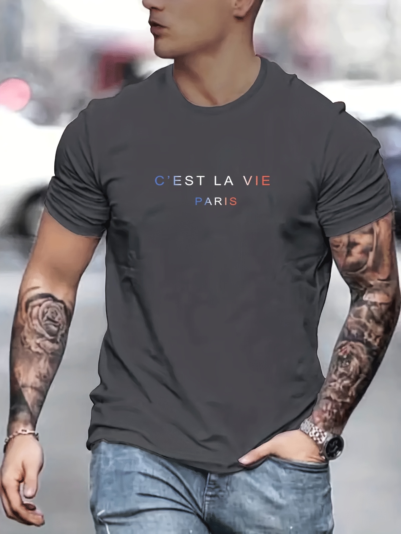 Men's summer 100% pure cotton  – Street Fashion Paris Bewertung und Preis