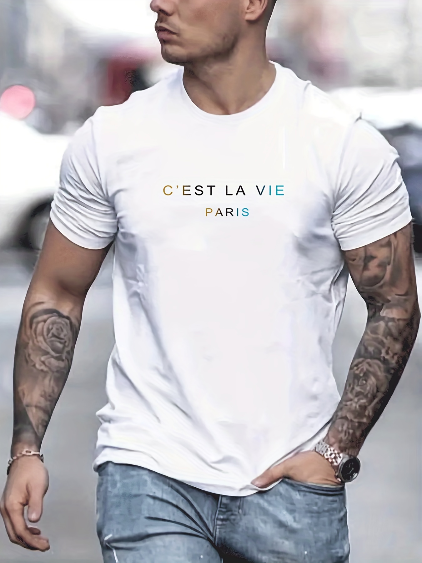 Men's summer 100% pure cotton  – Street Fashion Paris Bewertung und Preis