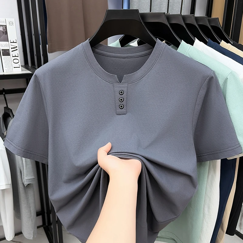 Mens Casual Henley Neck T Shir – Street Summer Fashion Bewertung und Preis