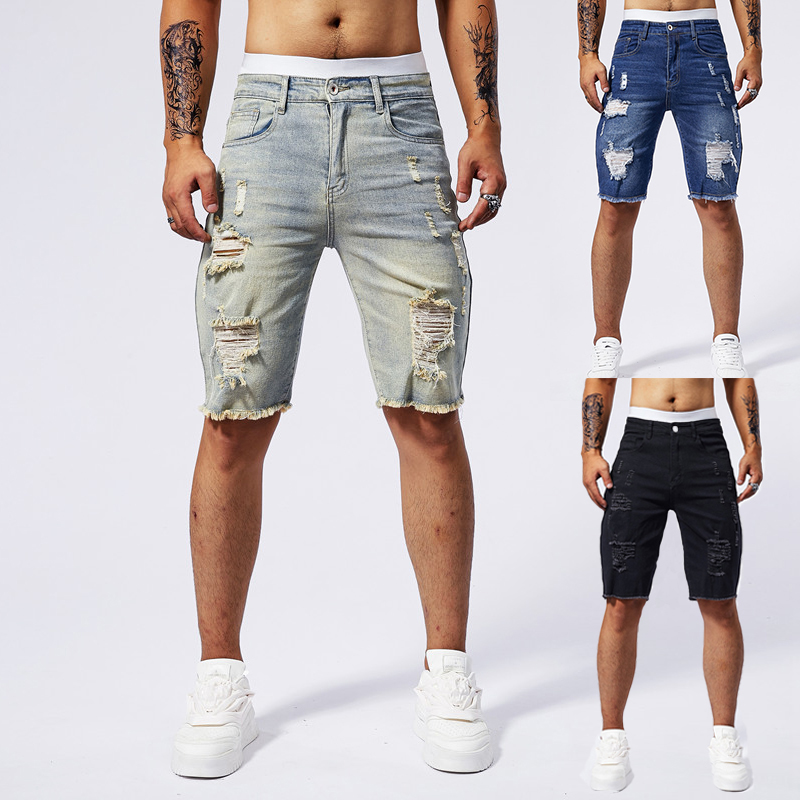 2025 Summer New Men's Ripped D – Street Fashion Men 2025 Bewertung und Preis