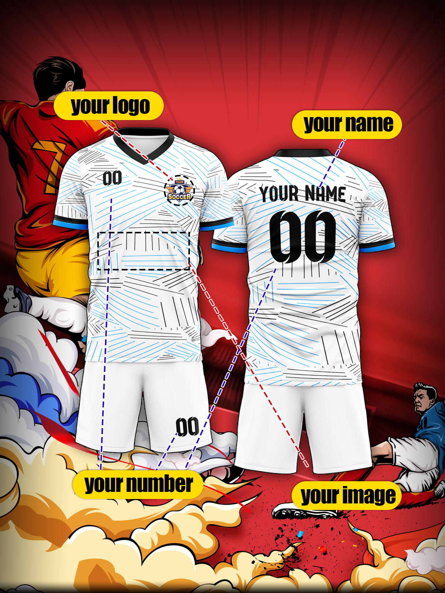 Custom Soccer Jersey With Cust – Street Fashion Jersey Bewertung und Preis