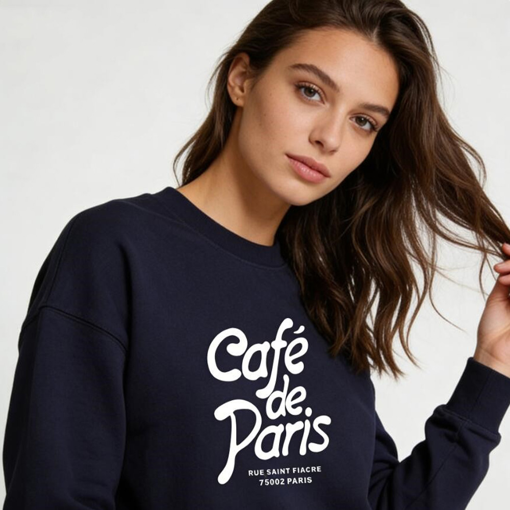 Cafe de Paris Letters Printing – Street Fashion Paris Bewertung und Preis