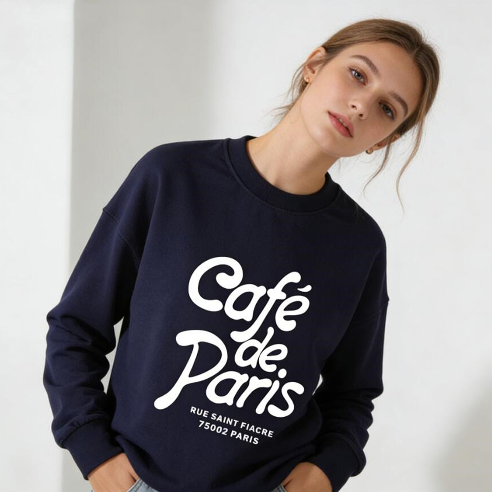 Cafe de Paris Letters Printing – Street Fashion Paris Bewertung und Preis