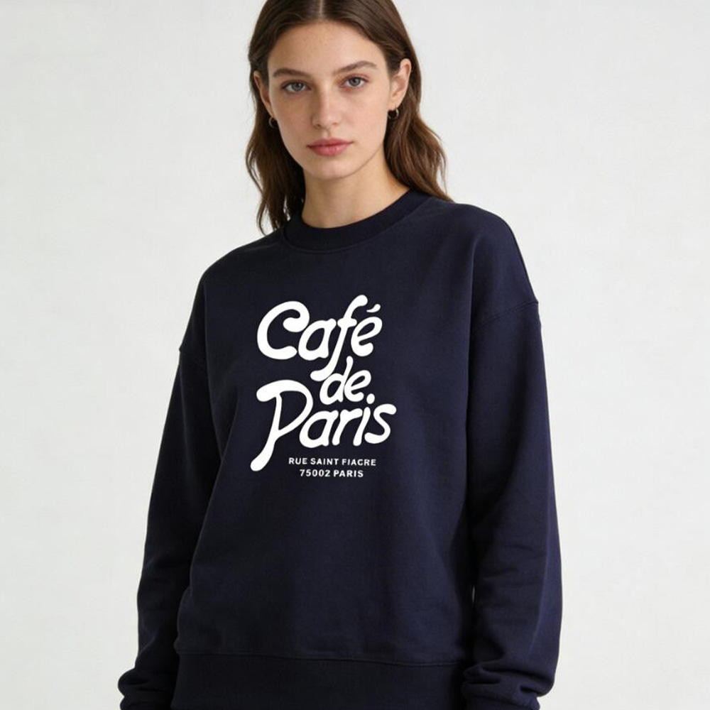 Cafe de Paris Letters Printing – Street Fashion Paris Bewertung und Preis
