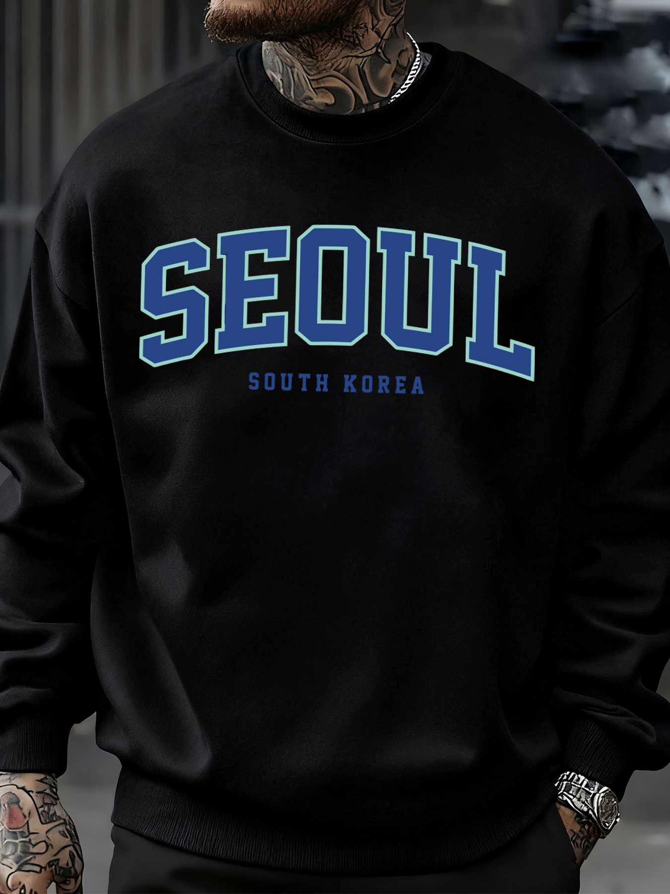 Seoul South Korea Print Men Pu – Street Fashion Of Seoul Bewertung und Preis