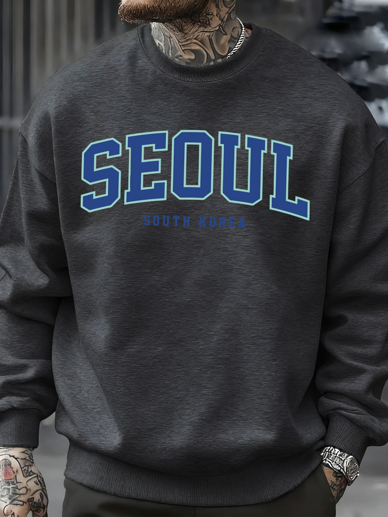 Seoul South Korea Print Men Pu – Street Fashion Of Seoul Bewertung und Preis