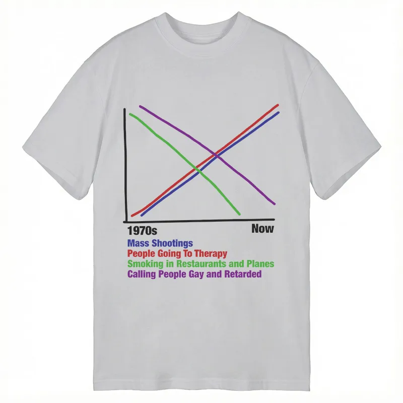 1970s Vs Now Printed Cotton T- – Street Fashion Now Bewertung und Preis