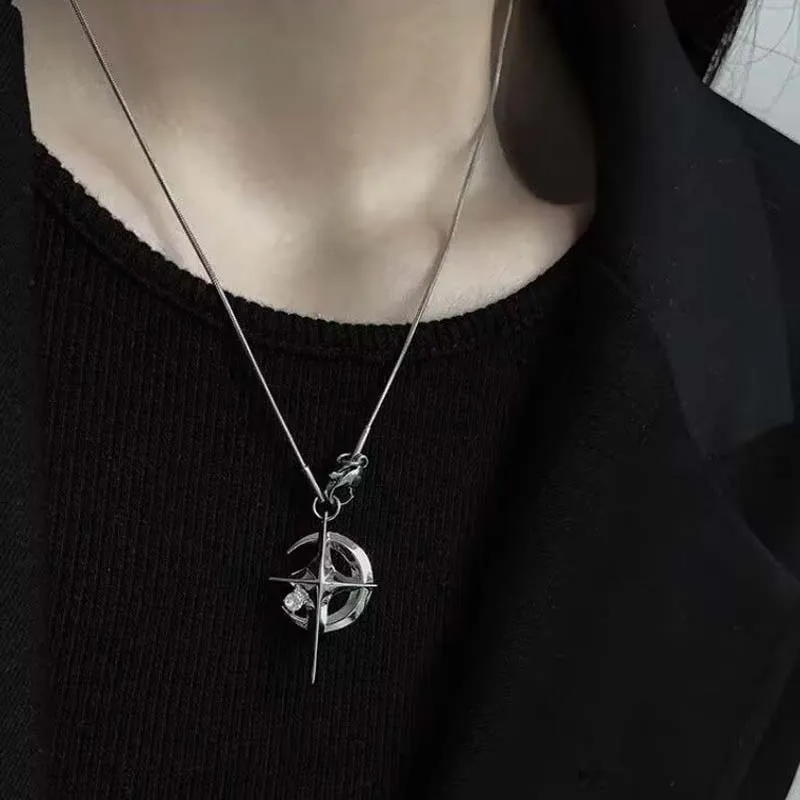 Punk Rock Cross Moon Star Pend – Street Fashion Mood Bewertung und Preis
