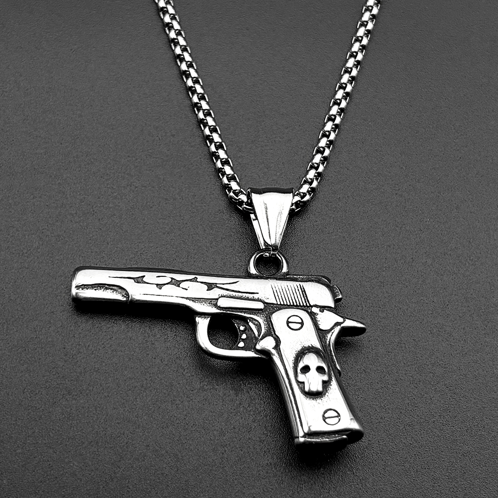 Retor Dark Punk Pistol Necklac – Street Fashion Mood Bewertung und Preis