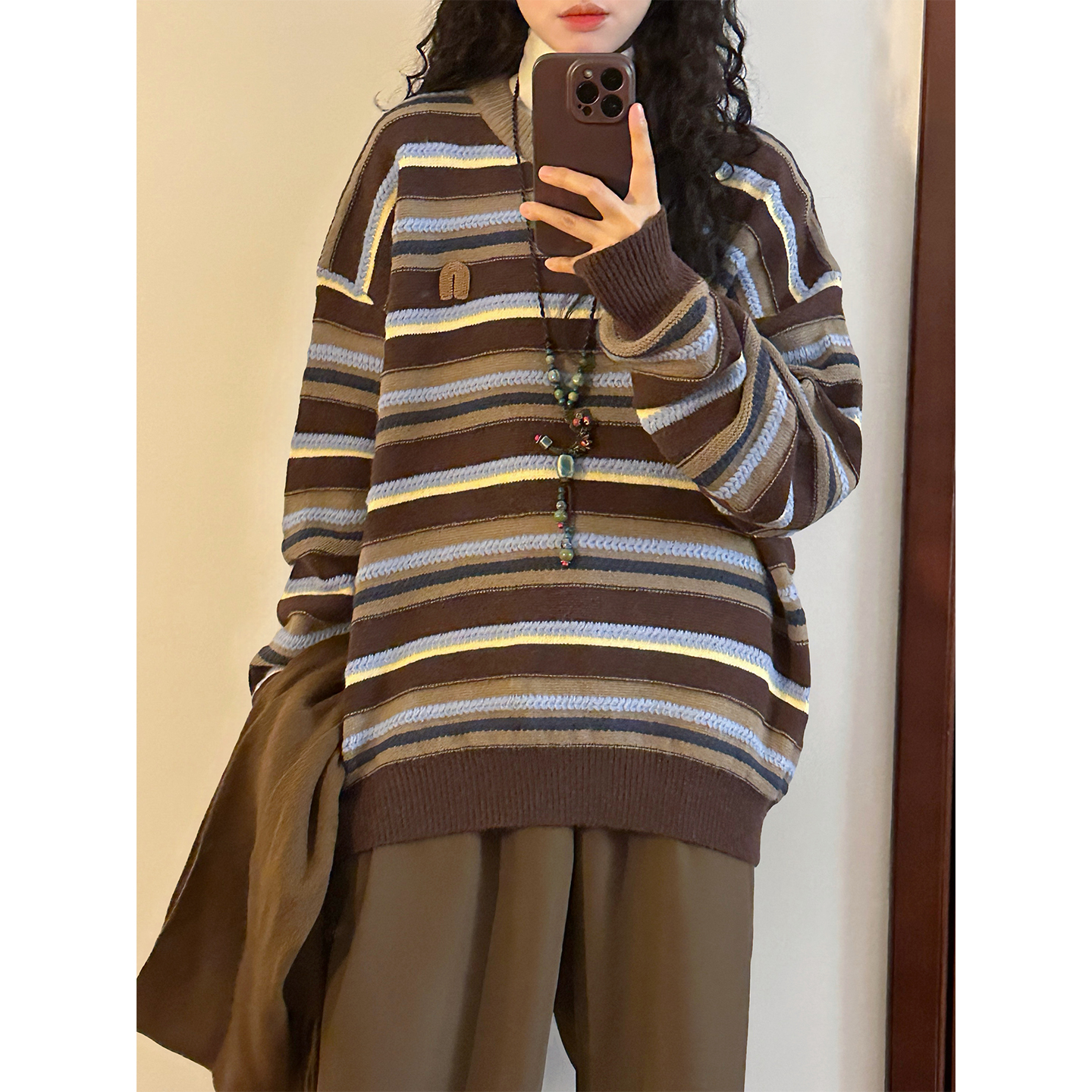 Retro Loose Color Block Stripe – Street Fashion Online Bewertung und Preis