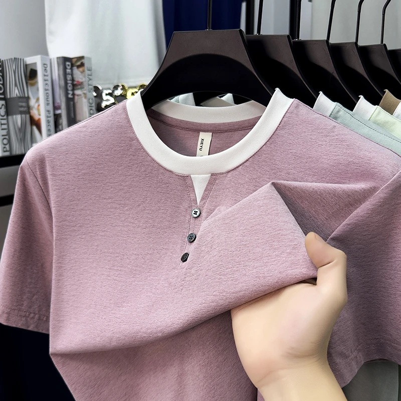 Mens Short Sleeve Henley Neck  – Street Summer Fashion Bewertung und Preis