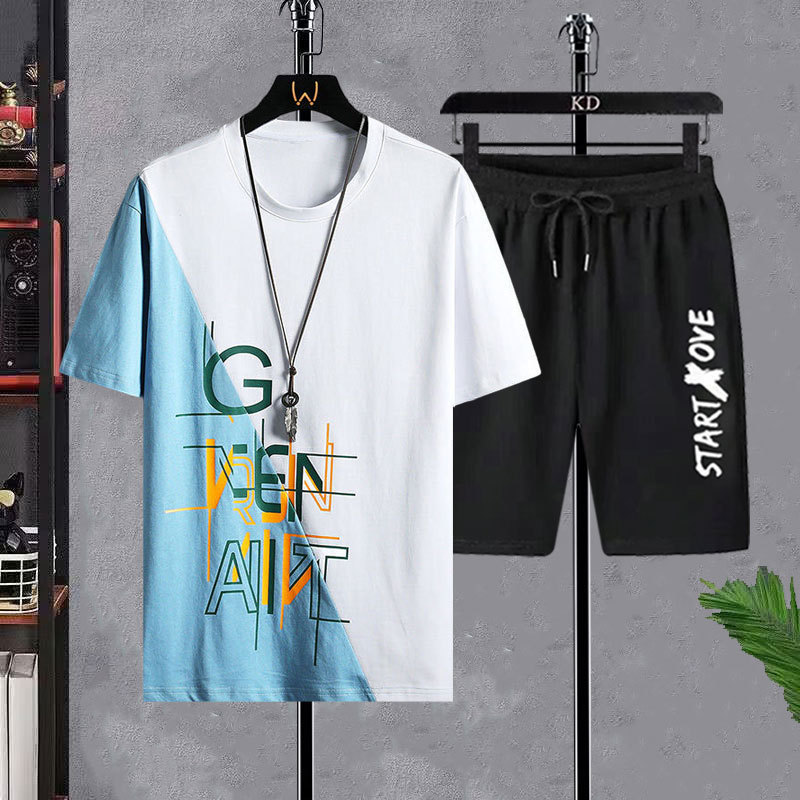 Men's T-shirt Sets Fashion Cas – Street Summer Fashion Bewertung und Preis