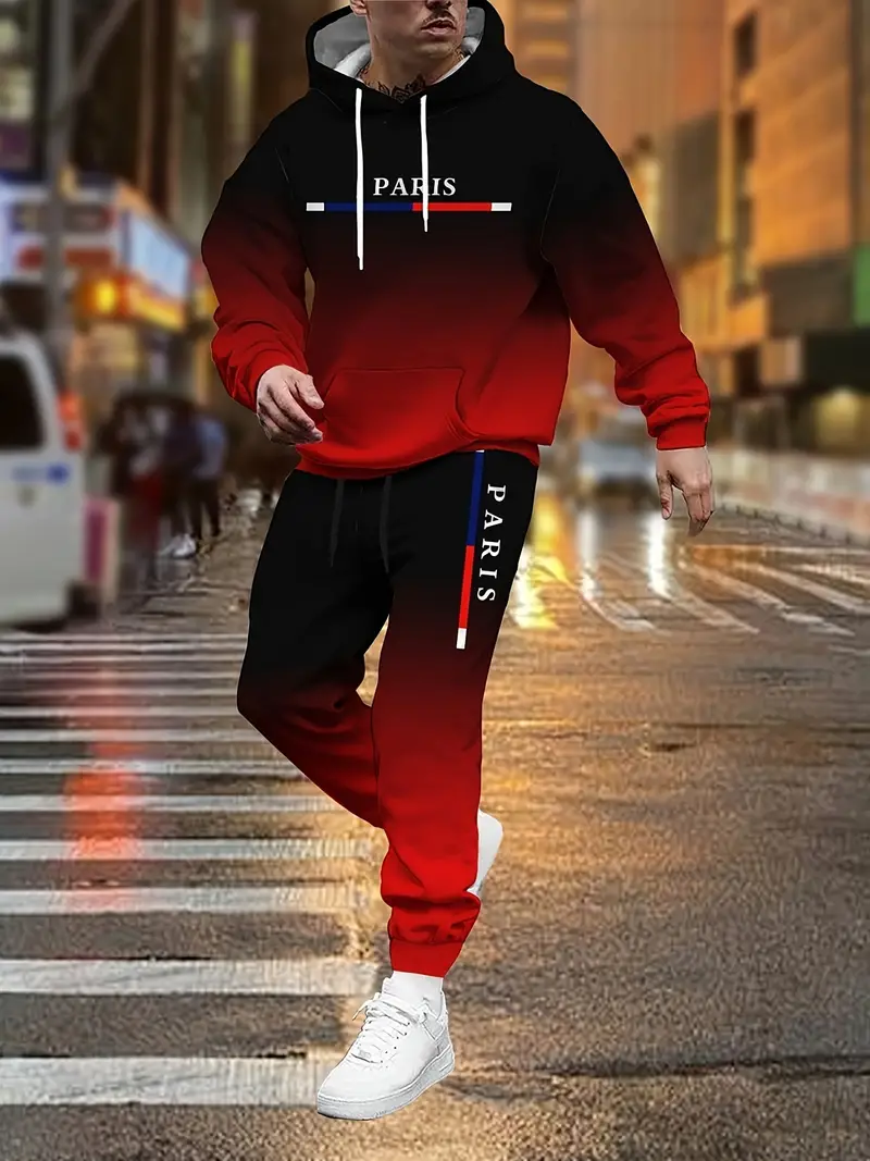 Gradient Color Paris Tracksuit – Street Fashion Paris Bewertung und Preis