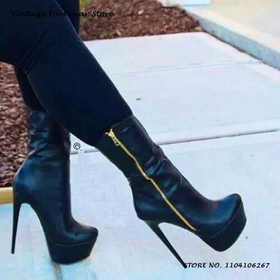 Punk Zipper Platform Ankle Boo – Street Fashion Plus Size Bewertung und Preis