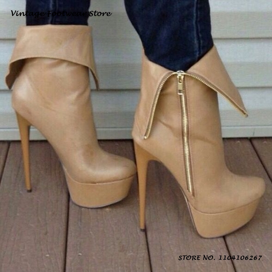 Punk Zipper Platform Ankle Boo – Street Fashion Plus Size Bewertung und Preis