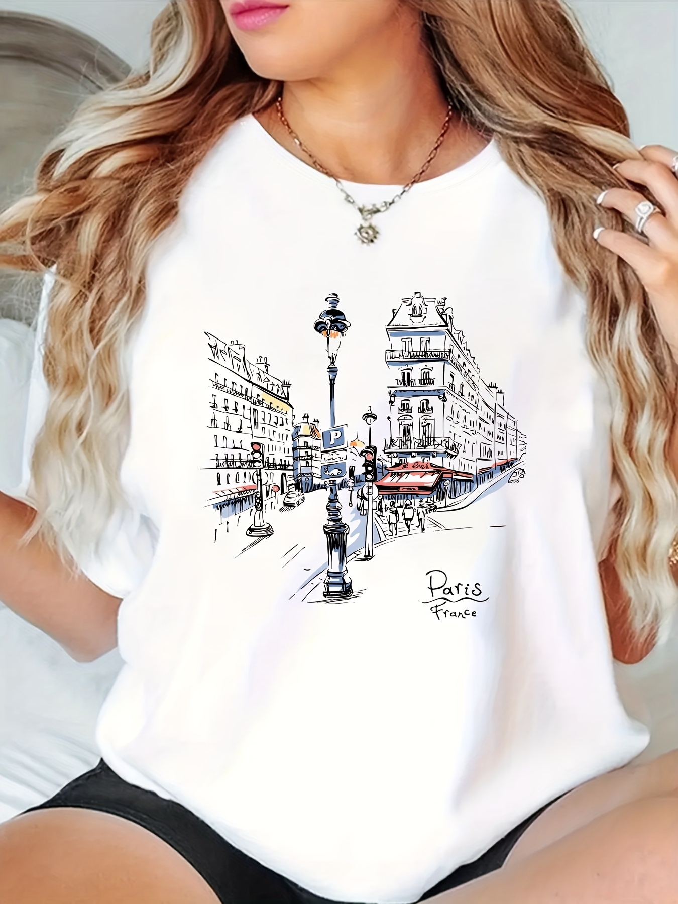 Women'S Paris Street Print T-S – Street Fashion Paris Bewertung und Preis