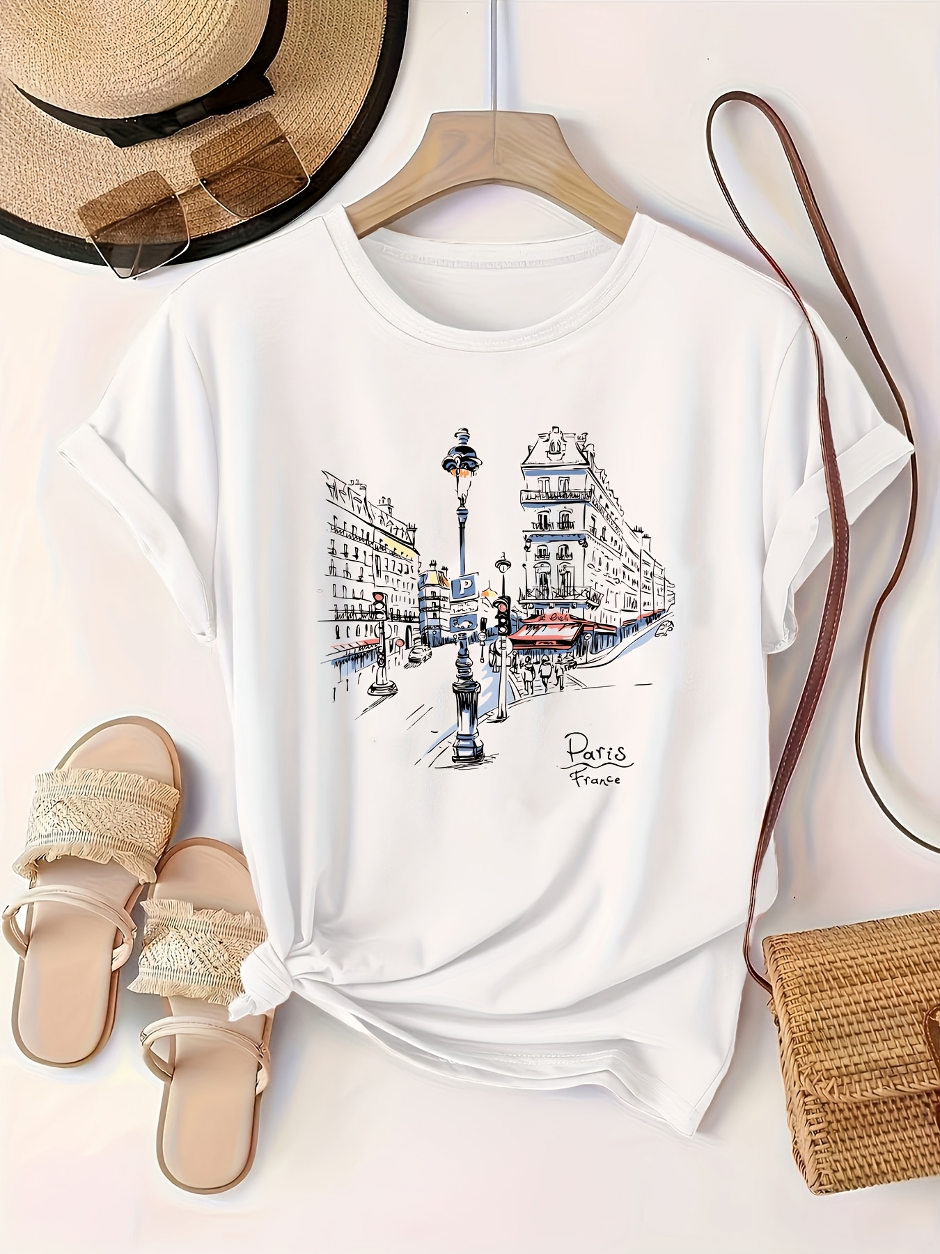 Women'S Paris Street Print T-S – Street Fashion Paris Bewertung und Preis