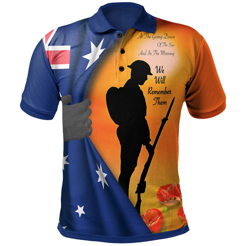 Lest We Forget Anzac Day Polo  – Street Fashion Men 2025 Bewertung und Preis