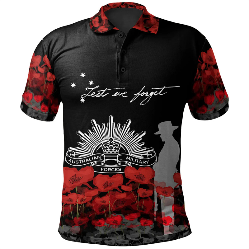 Lest We Forget Anzac Day Polo  – Street Fashion Men 2025 Bewertung und Preis