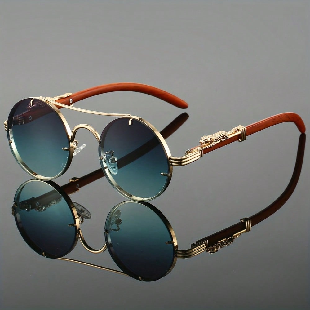 Stylish Round Metal Frame Sung – Street Fashion Photography Bewertung und Preis