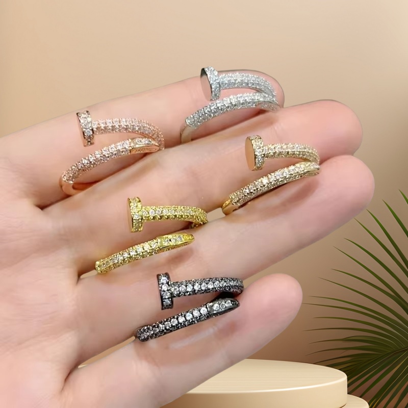 Nail Zircon Series Ring Niche  – Street Fashion Mood Bewertung und Preis