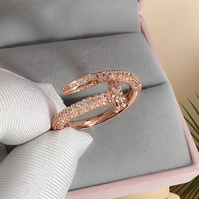 Nail Zircon Series Ring Niche  – Street Fashion Mood Bewertung und Preis