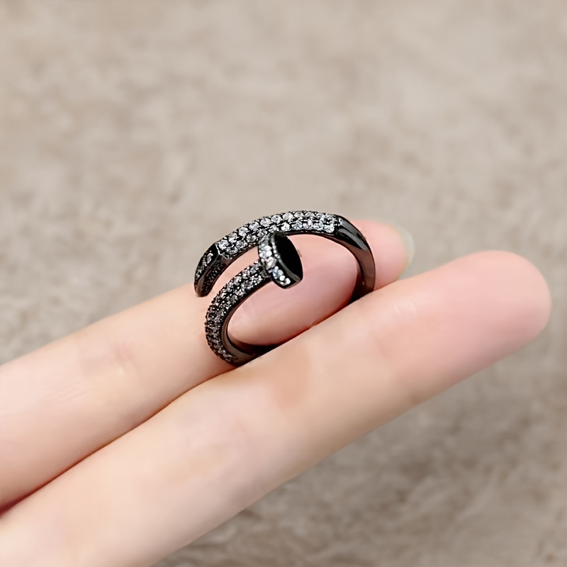 Nail Zircon Series Ring Niche  – Street Fashion Mood Bewertung und Preis