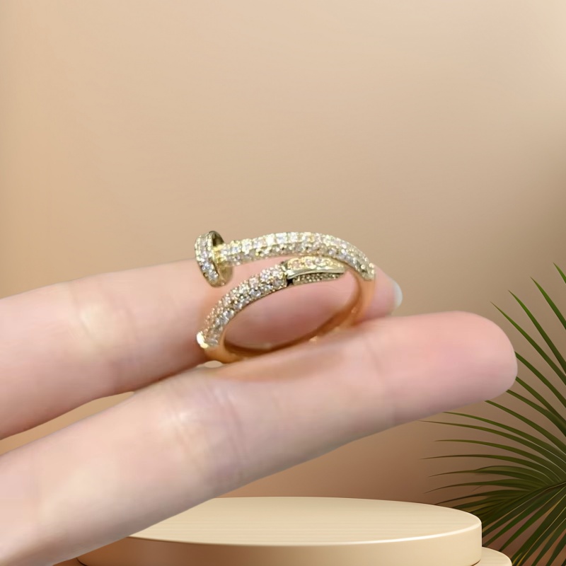 Nail Zircon Series Ring Niche  – Street Fashion Mood Bewertung und Preis