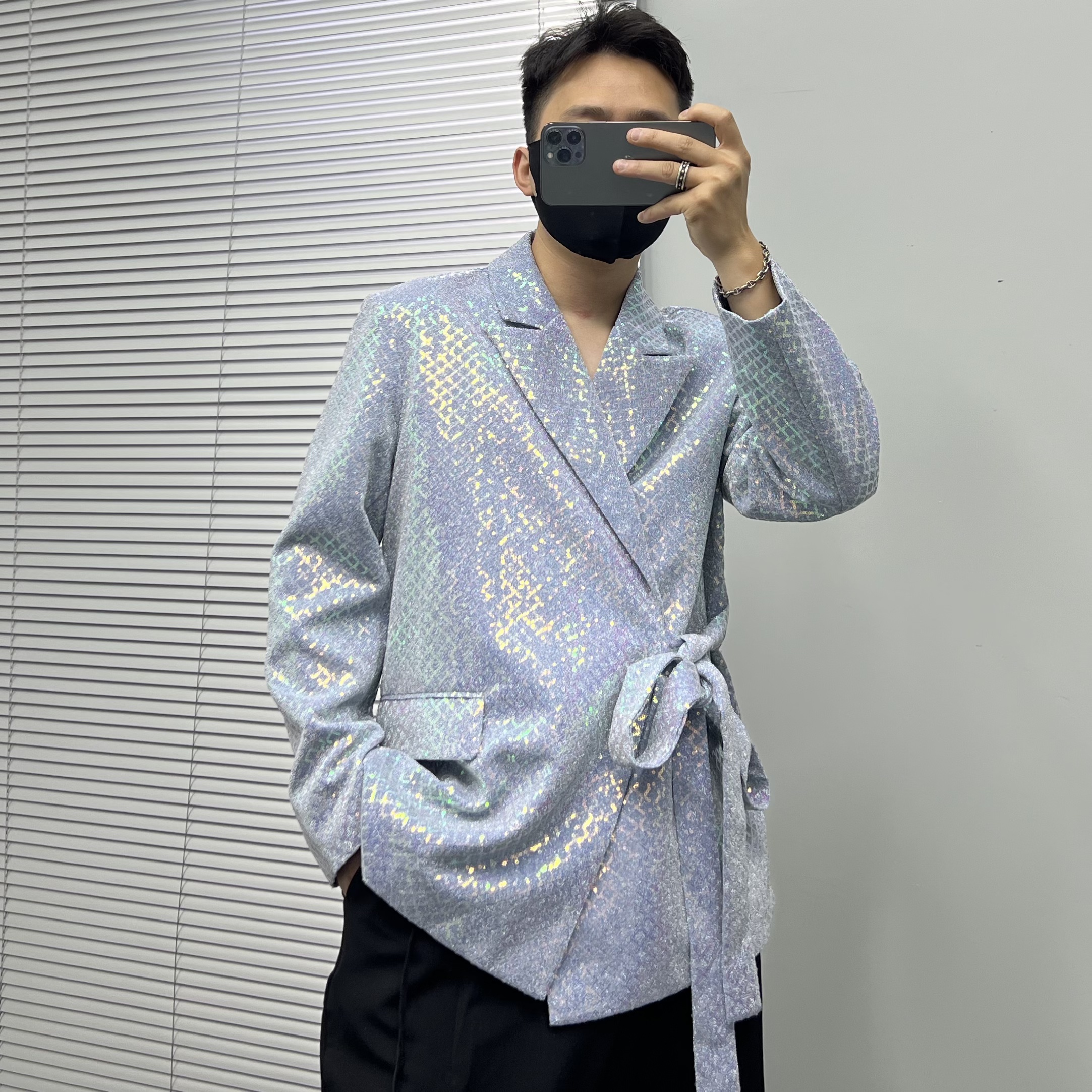 Trendy Personality Sequin Blaz – Street Fashion Men 2025 Bewertung und Preis
