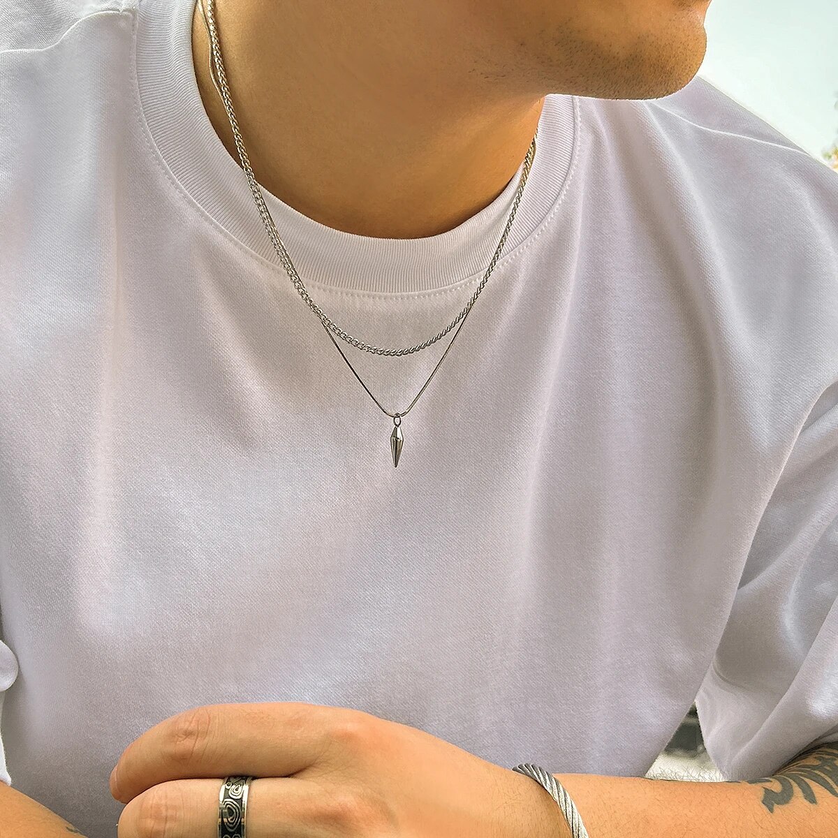 2Pcs/Set Trend Rivet Pendant N – Street Fashion Mood Bewertung und Preis